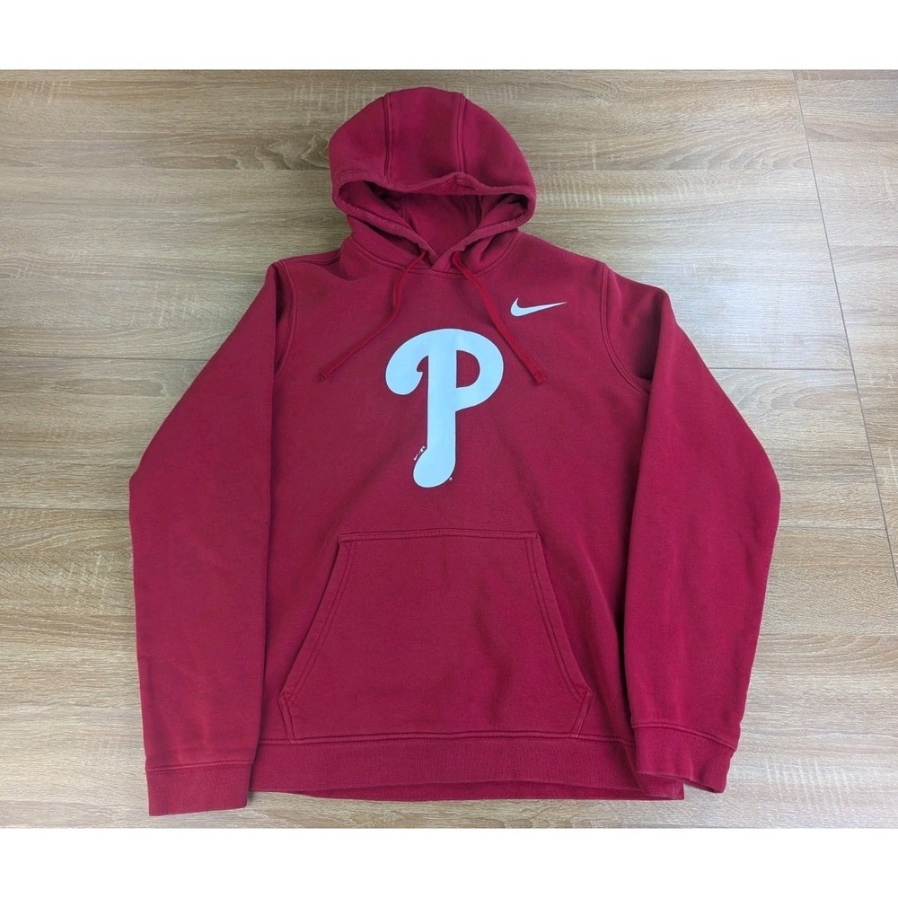 Philadelphia Phillies Vintage Y2K Red Nike Hoodie Pull string Size Medium